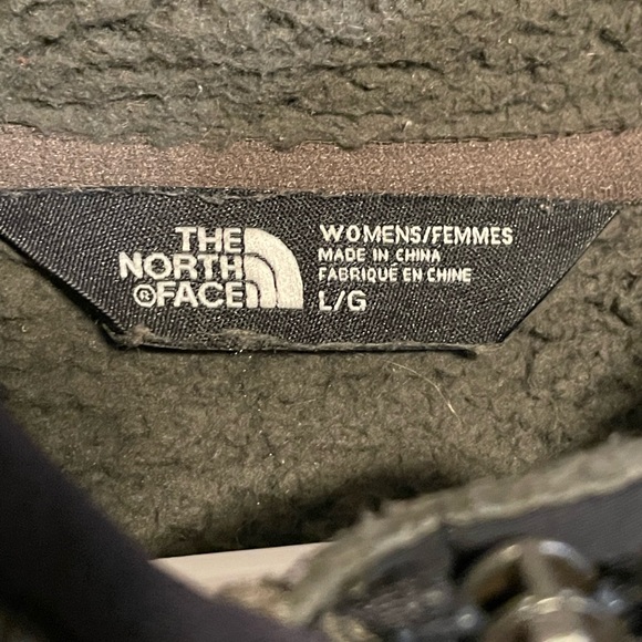 The North Face Campshire Green Pullover Hoodie Sherpa Fleece Women’s Large GUC - Picture 4 of 5